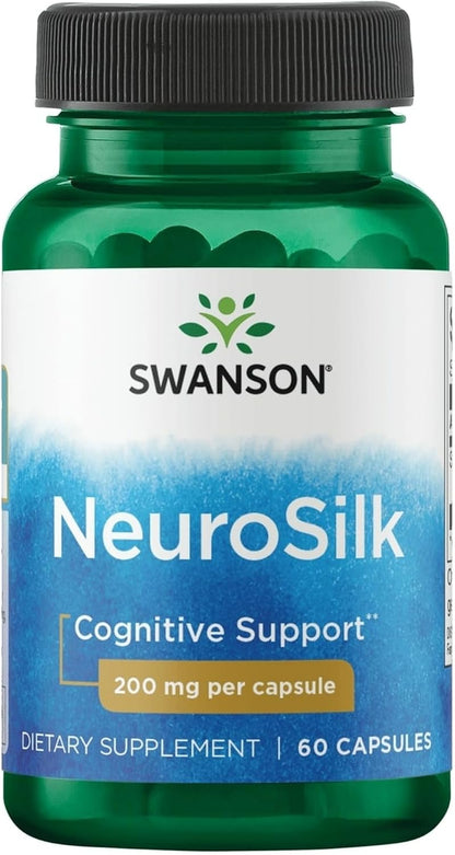 Swanson Neurosilk 200 mg, 60 Capsules