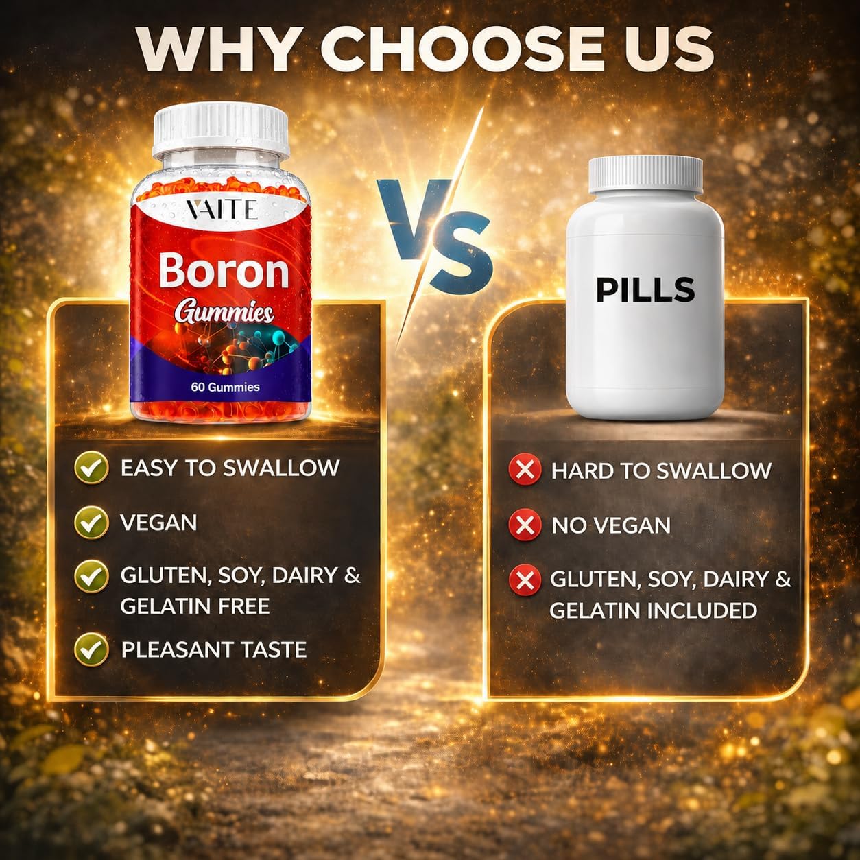 Boron Supplement for Men & Women – 10mg Gummies – Vegan, Non-GMO, Gluten-free – 60 Chewable Gummies - görsel 5