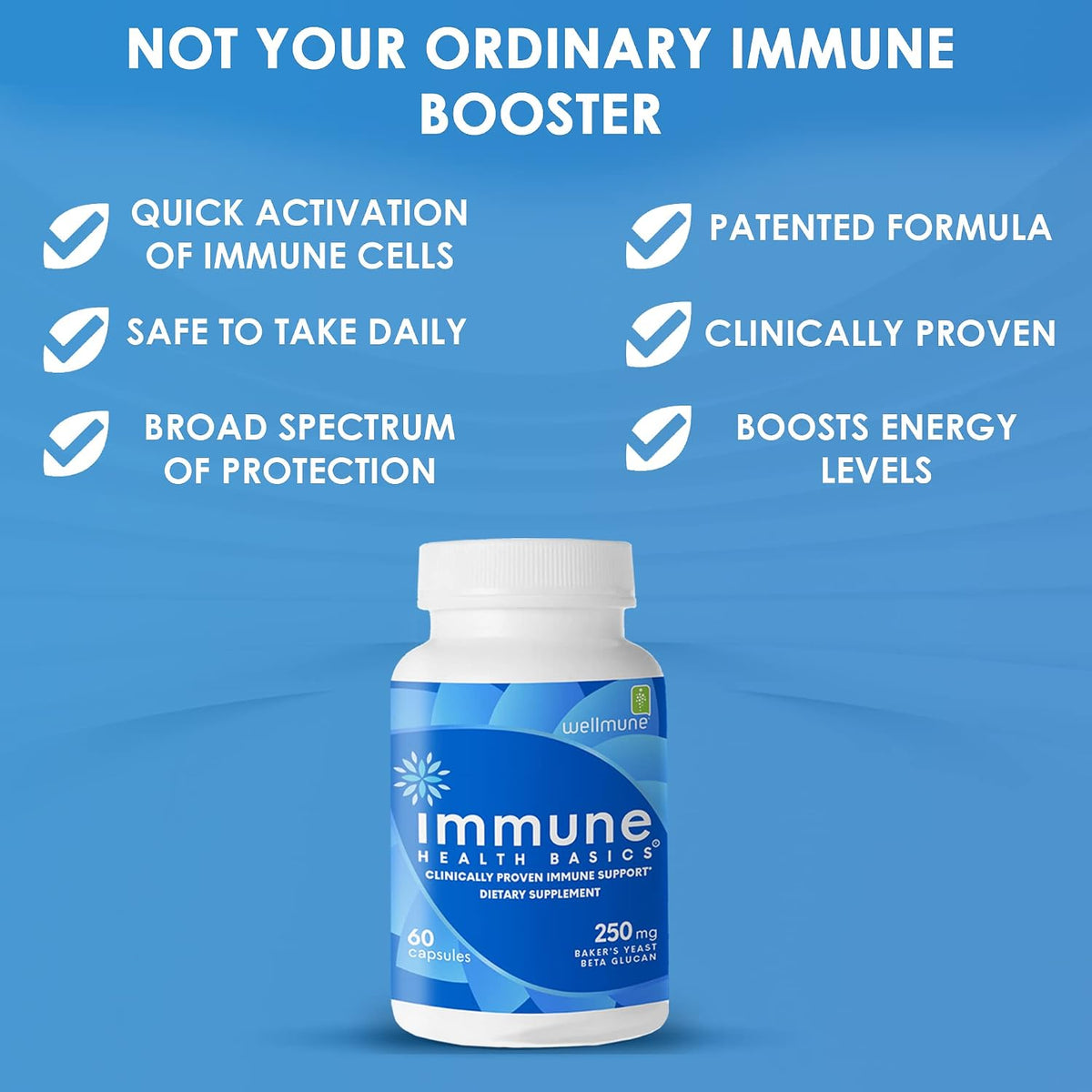Immune Health Basics Ultra Strength Immunity - Highly Purified Beta Glucan - 60 Capsules - görsel 5