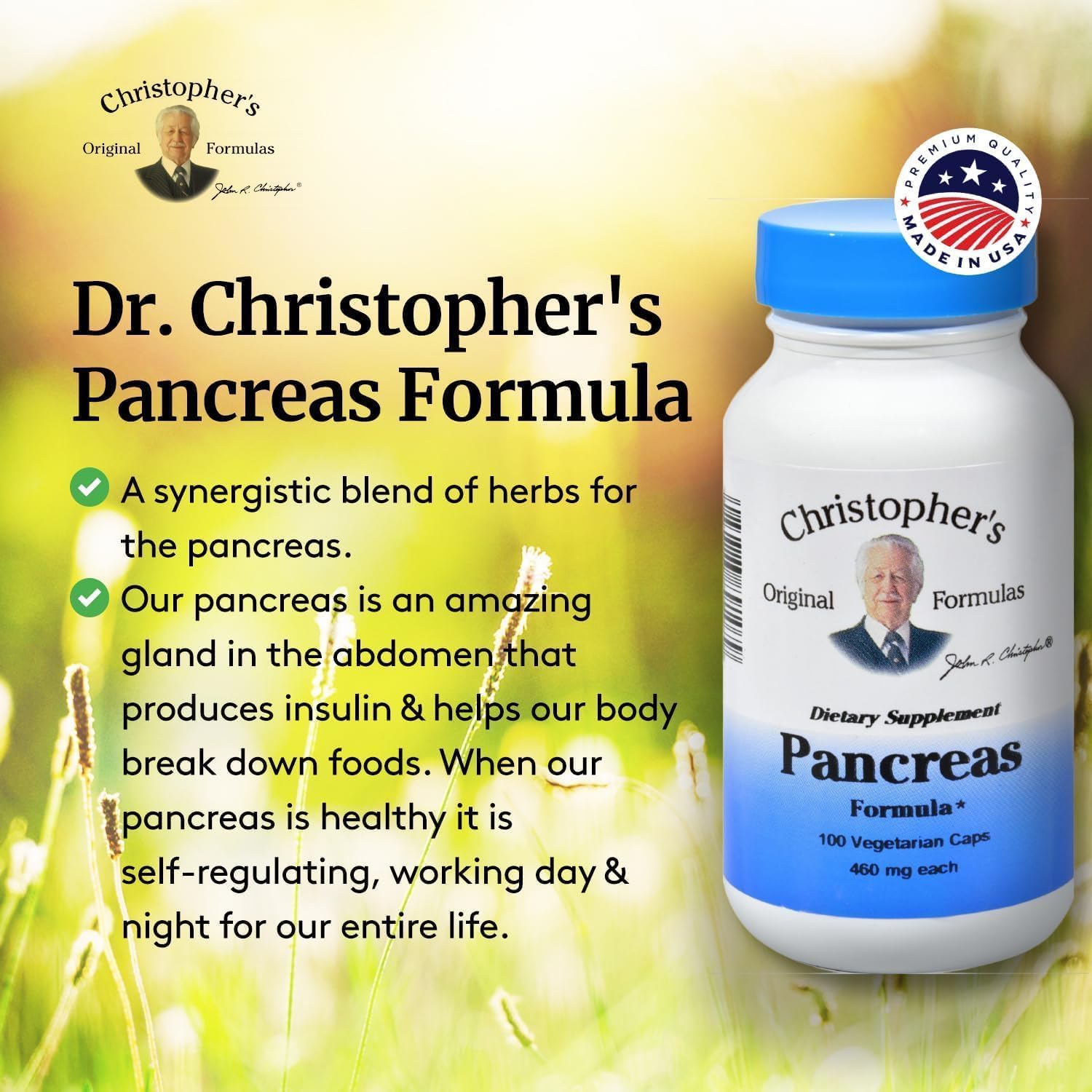 Dr. Christopher's Formulae Pancreas Formula, 100 Vegetable Capsules - görsel 5