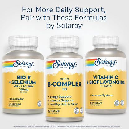 Solaray Bio E with Selenium - 400 IU Natural Vitamin E Supplement (120 Softgels)