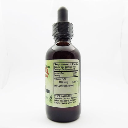 Holly Hill Health Foods, Fast Absorption B-12 1000 mcg, Raspberry, 60 ml