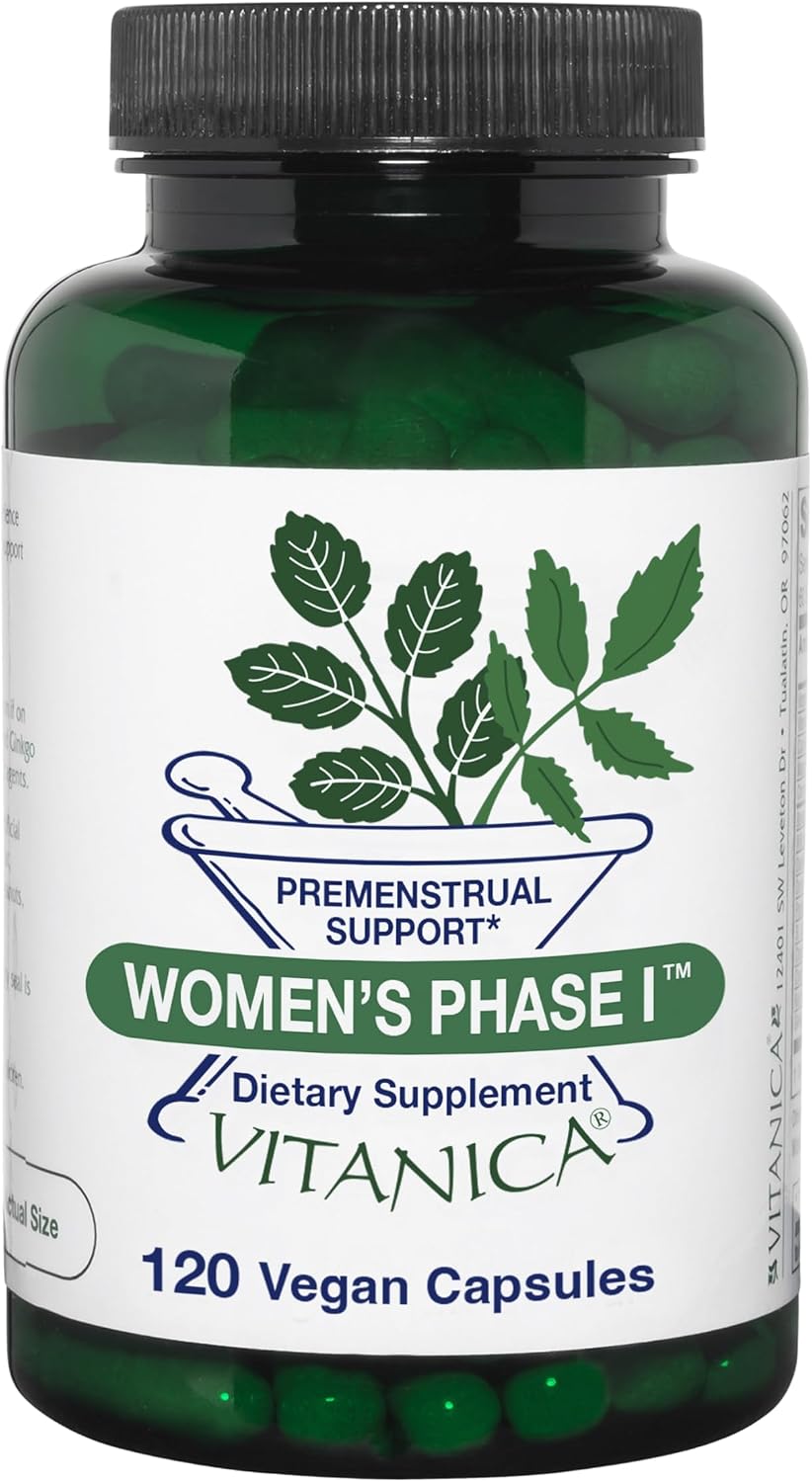 Vitanica Women's Phase I – Premenstrual Support, Vegan, 120 Capsules - görsel 10