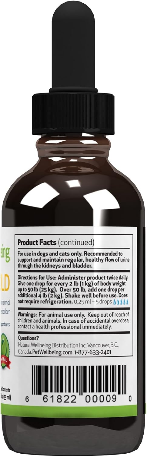 Pet Wellbeing Urinary Gold for Dogs - Vet-Formulated Multi-Herb Urinary Tract Support - Bladder Health & Urinary System Wellness - Natural Dog Supplement - Liquid Formula 59ml - görsel 3