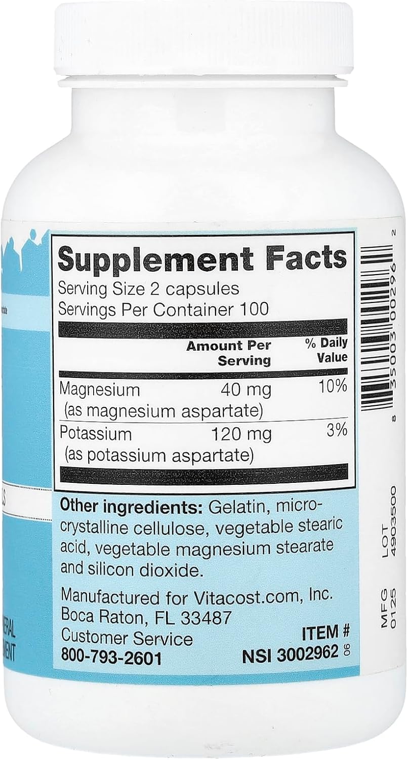 Vitacost Potassium & Magnesium, 200 Capsules - görsel 2