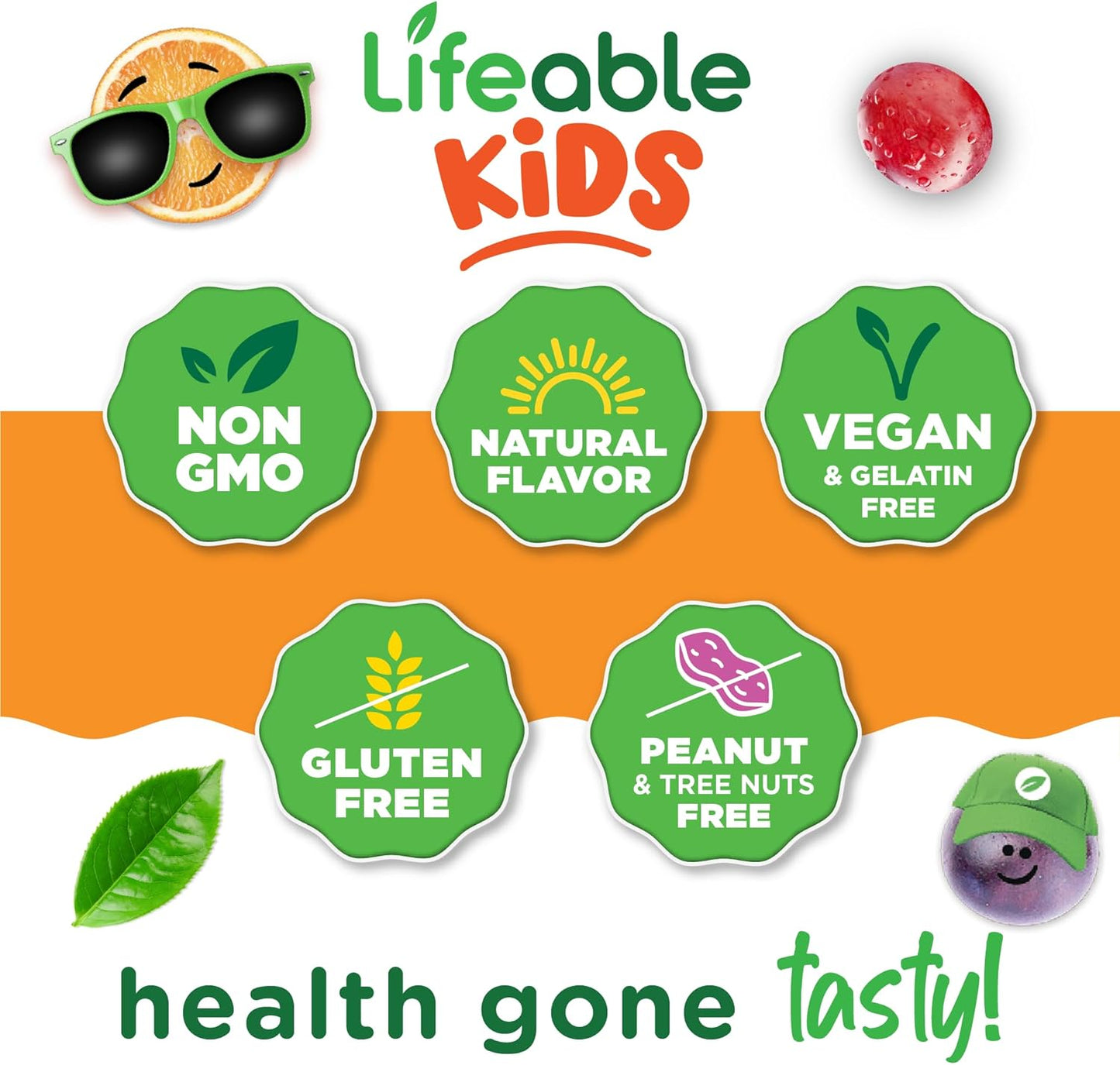 Lifeable Children's Multivitamin & Multimineral with Iron Chewables – Natural Flavoured Pectin Chews with Vitamins A, B, C, D & E – 150 Count - görsel 4