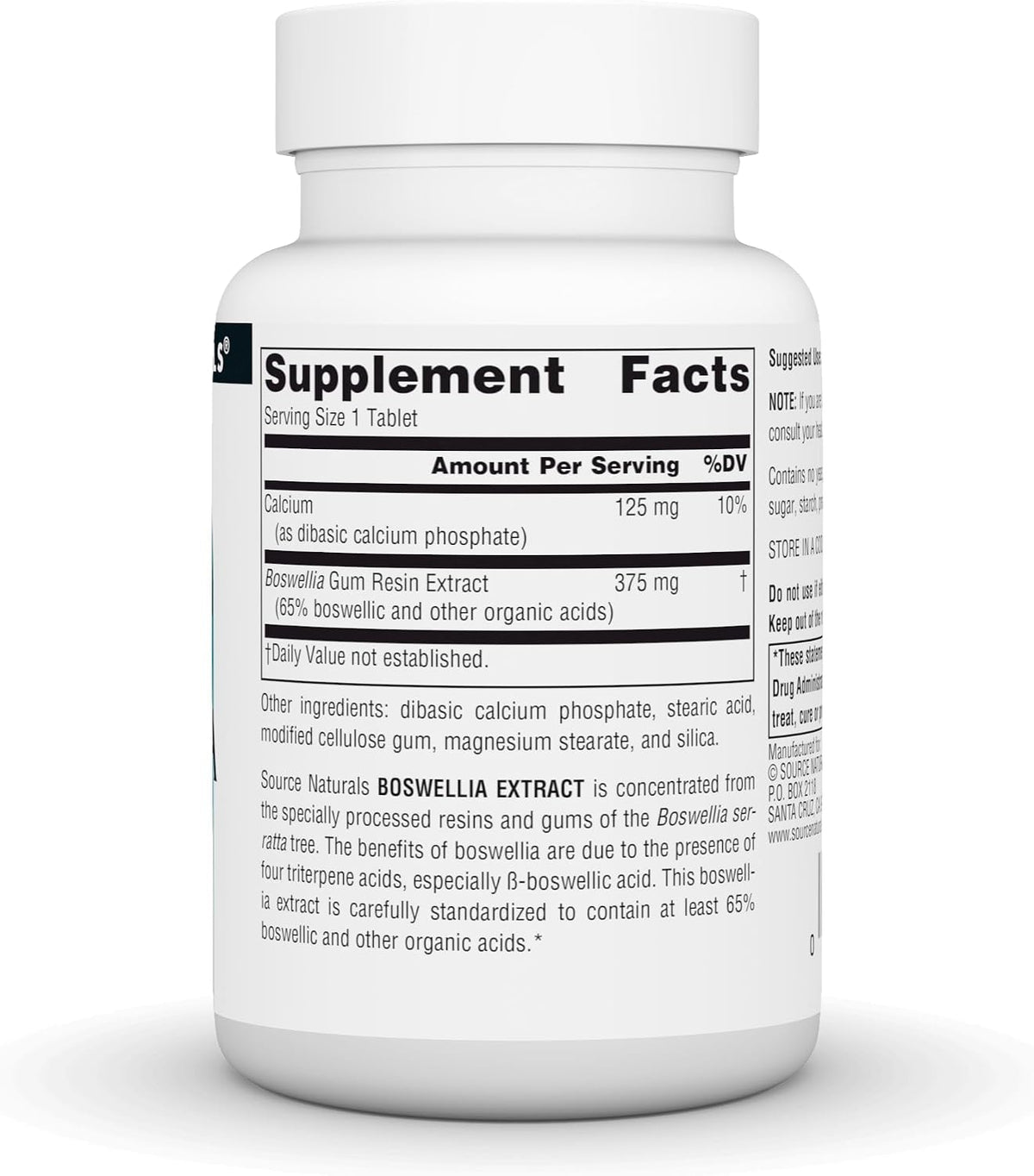 Source Naturals Boswellia Extract – Standardised to 65% Boswellic Acids – 50 Tablets - görsel 3