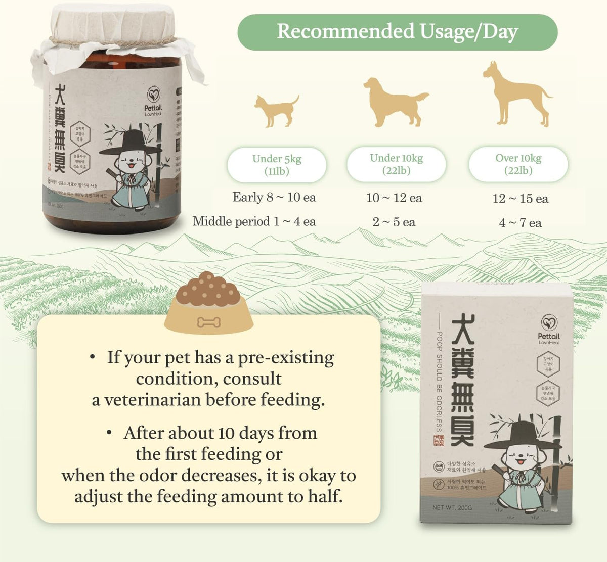 Lovnheal Pet Stool & General Gut Health Supplement - Korean Natural Herb Chew for Dogs and Cats - 198 g - görsel 6