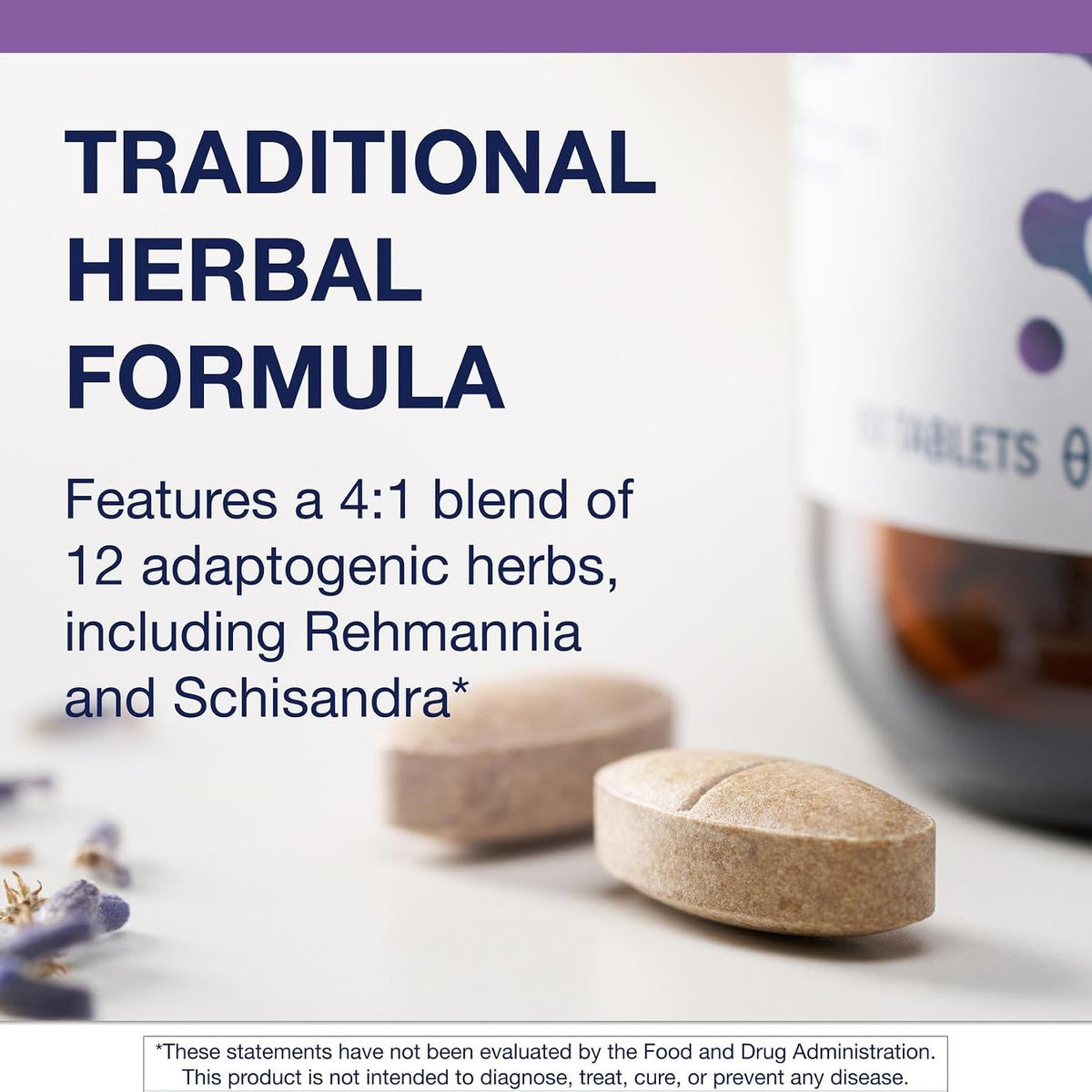 Metagenics Serenagen Food Supplement - Herbal Stress Support with Asian Ginseng & Traditional Chinese Herbs - for Calm, Focus, Energy & Sleep - Non-GMO, Gluten-Free, Vegetarian - 60 Tablets - görsel 3