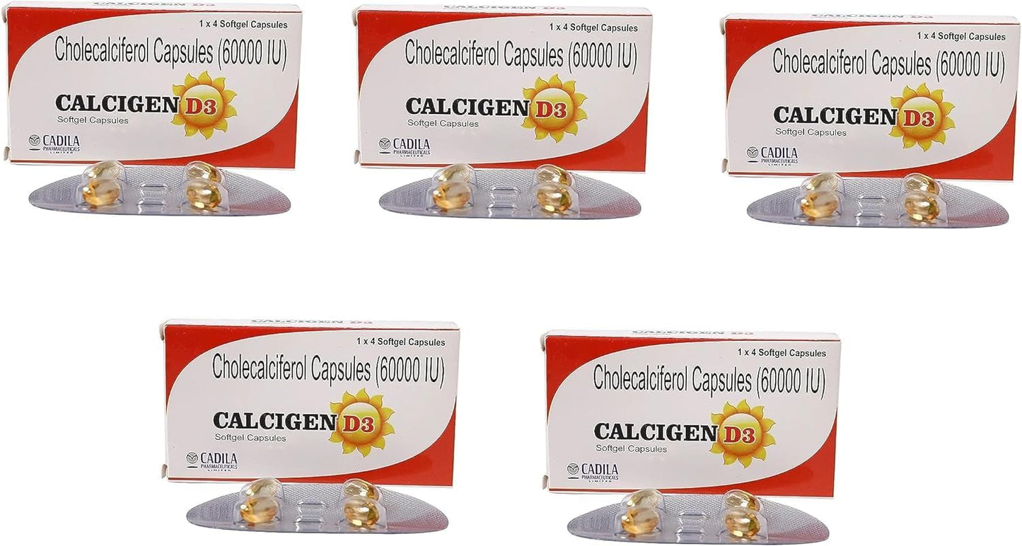 Cholecalciferol (Vitamin D3) 60,000 IU – Pack of 5 (40 Capsules) - görsel 1