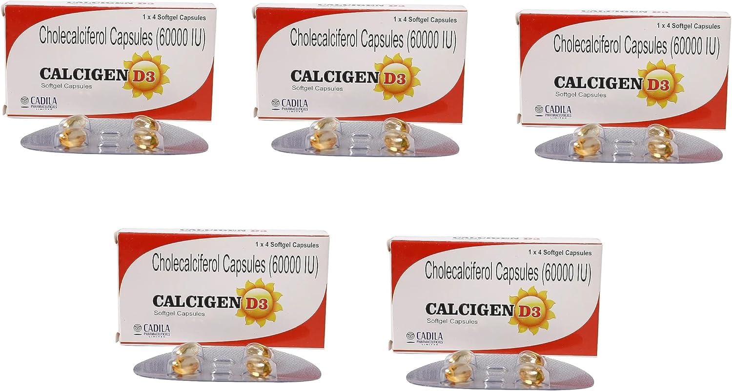 Cholecalciferol (Vitamin D3) 60,000 IU – Pack of 5 (40 Capsules) - görsel 1