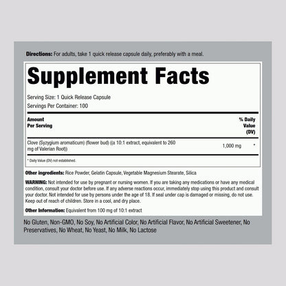 Piping Rock Cloves Capsules | 100 Capsules | Concentrated Herbal Extract