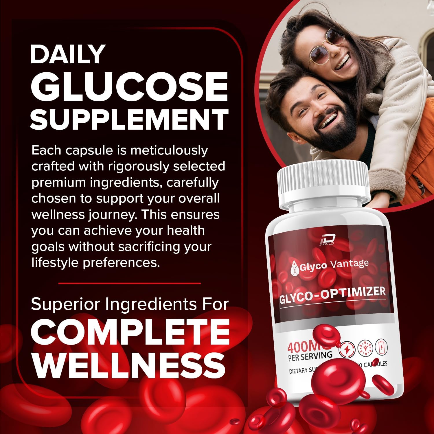 Glyco Vantage Capsules – Advanced All-Natural Supplement (5 Pack, 300 Capsules) - görsel 2