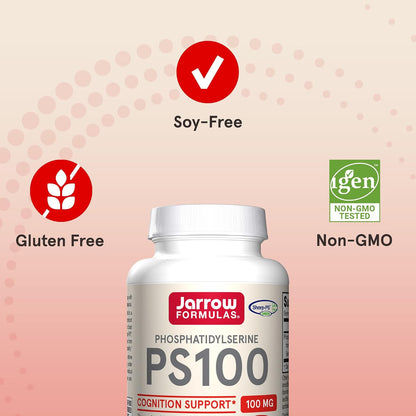 Jarrow Formulae PS100 Phosphatidylserine 100 mg, 60 Softgels