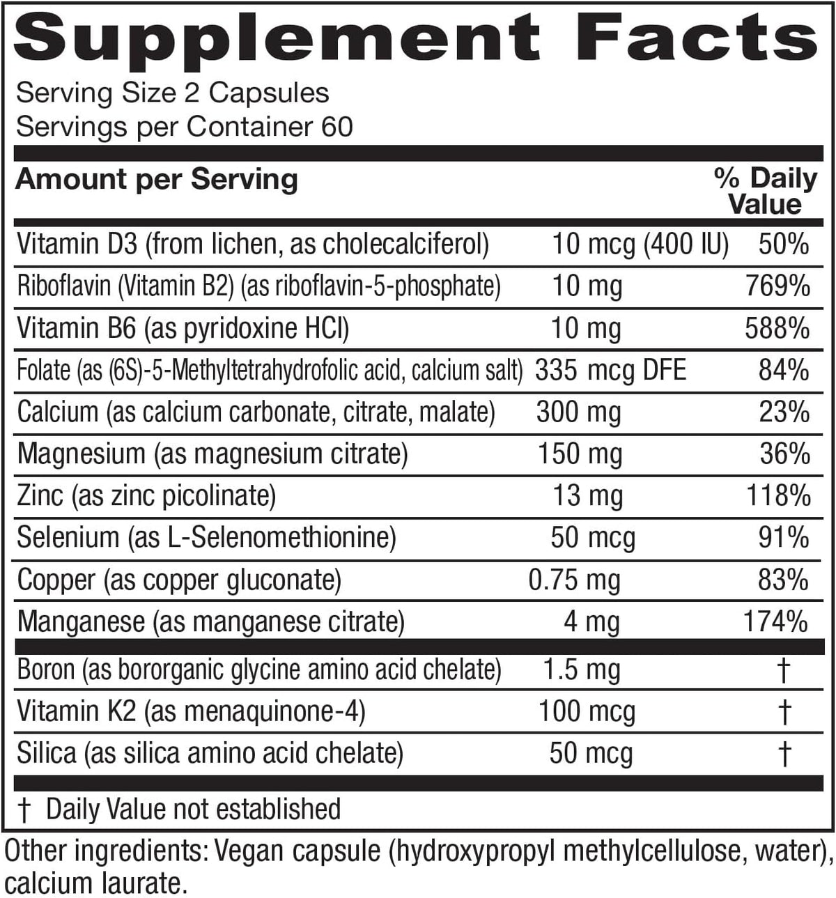 Vitanica Senior Symmetry, 65 Years and Over Multivitamin and Mineral Supplement, Vegan, 180 Capsules - görsel 2