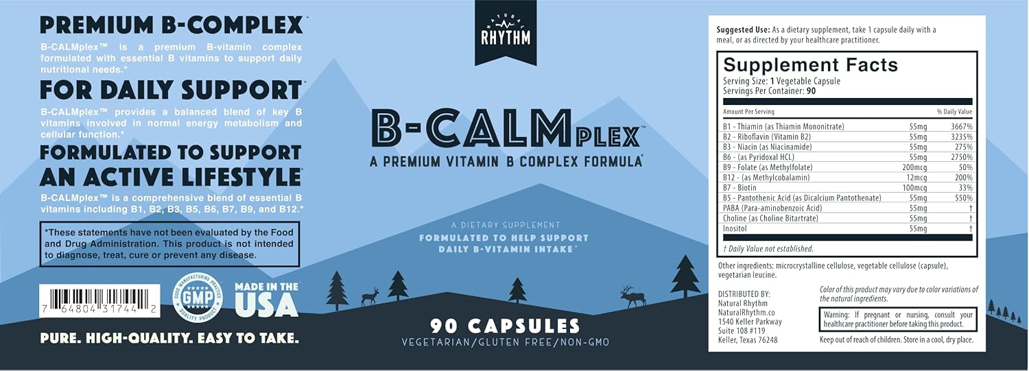 Natural Rhythm B-CALMplex B-Complex Vitamin Supplement - görsel 4