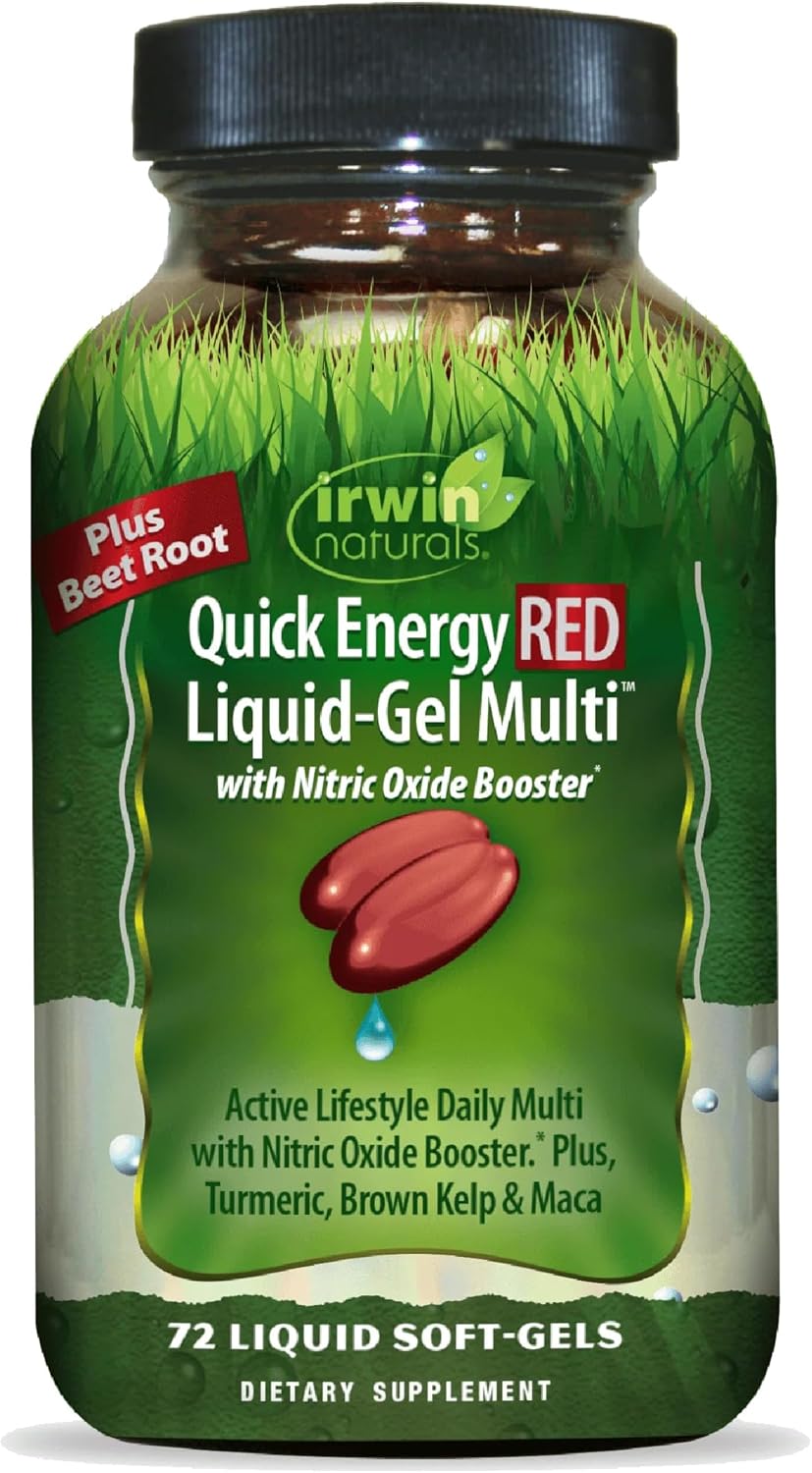 Irwin Naturals Quick Energy RED Liquid-Gel Multi – Nitric Oxide + Energy Support - görsel 1