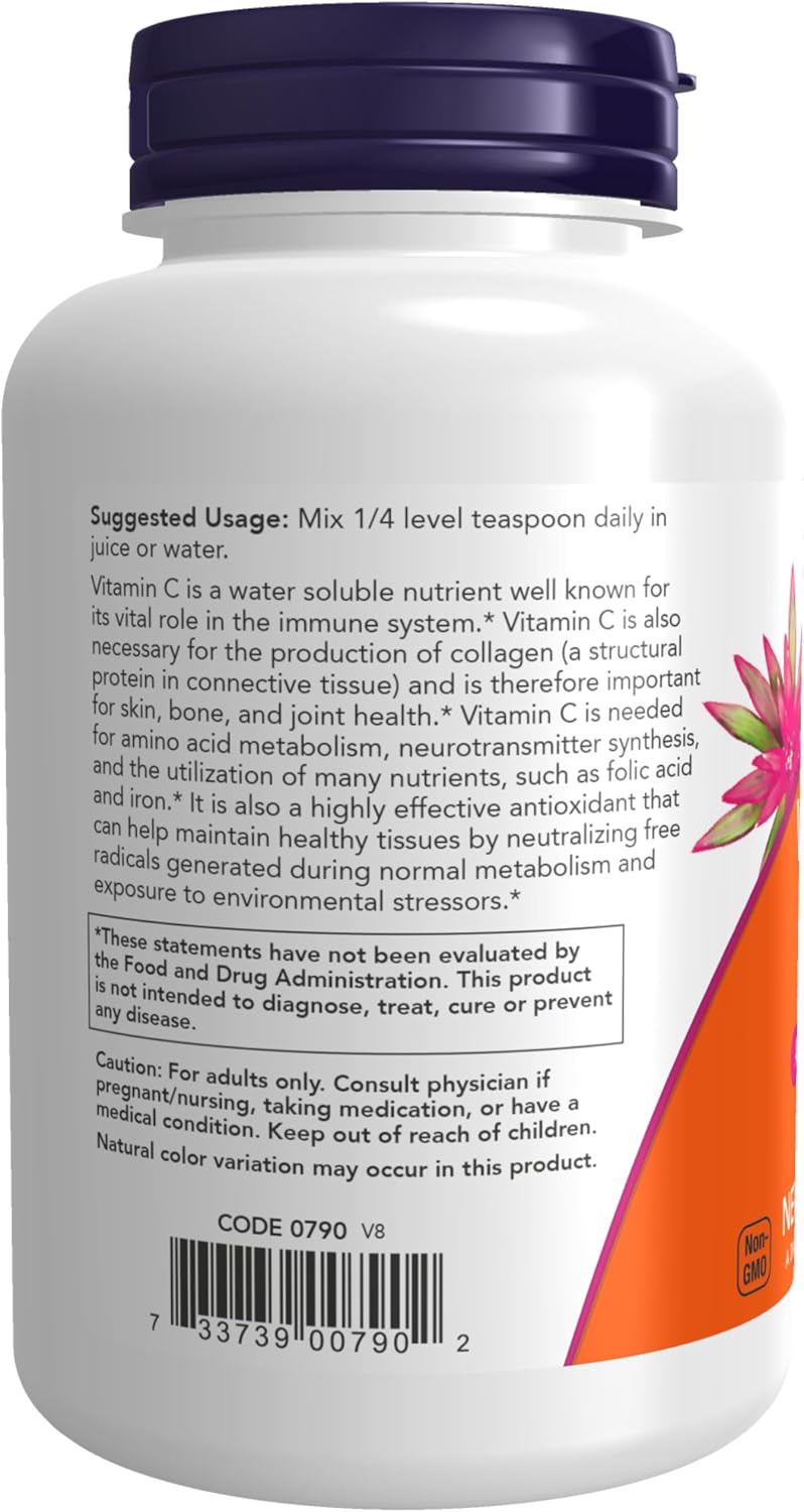 NOW Foods Vitamin C Crystals (Ascorbic Acid) Powder - 227 g - görsel 3