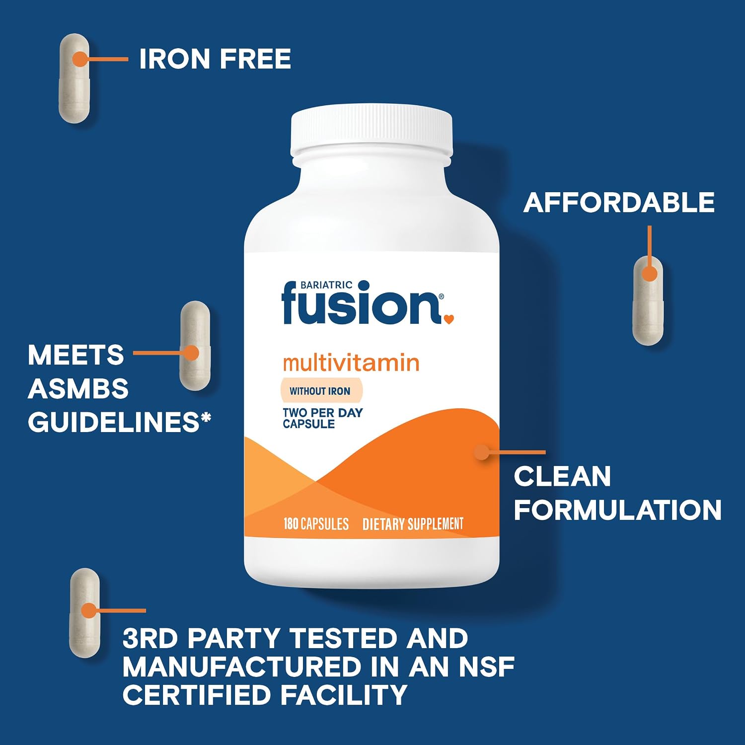 Bariatric Fusion Bariatric Multivitamin Without Iron – Post Bariatric Surgery Support – 1 Year Supply - görsel 2