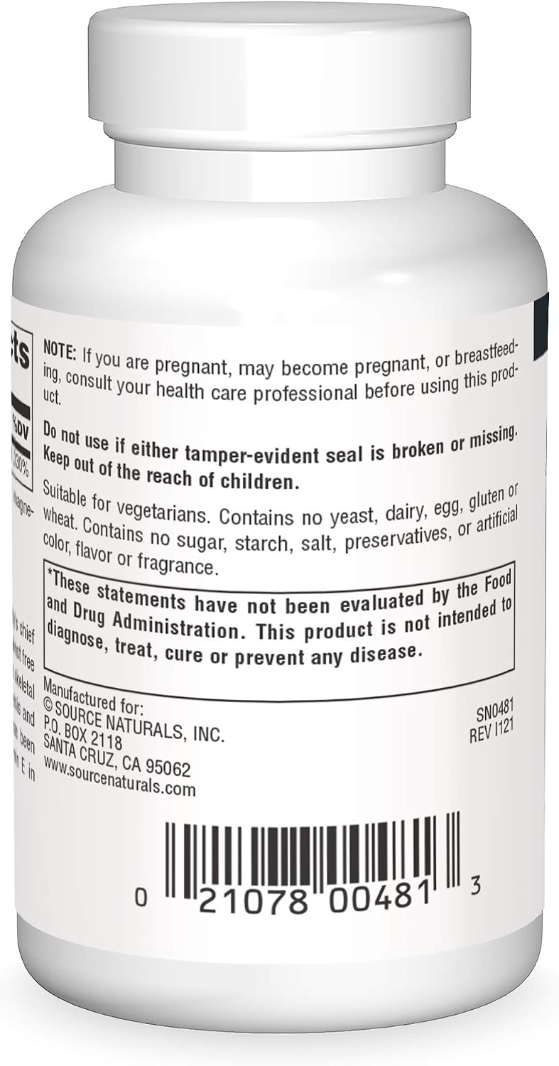 Source Naturals Vitamin E – 400 IU, 50 Tablets - görsel 2