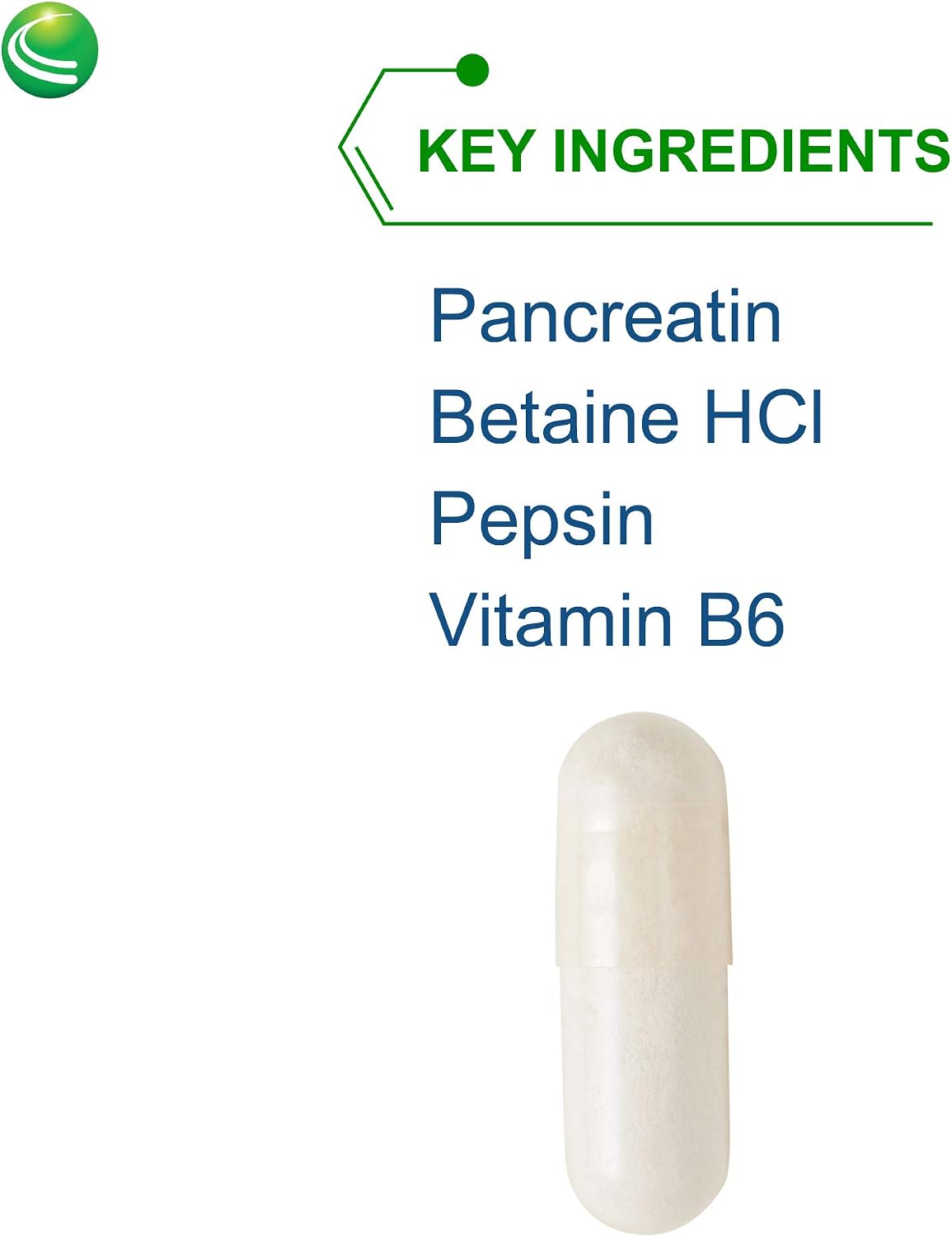 Nutra BioGenesis PanZyme – Betaine HCl with Pepsin, Pancreatin, Lipase and Protease – 180 Capsules - görsel 3