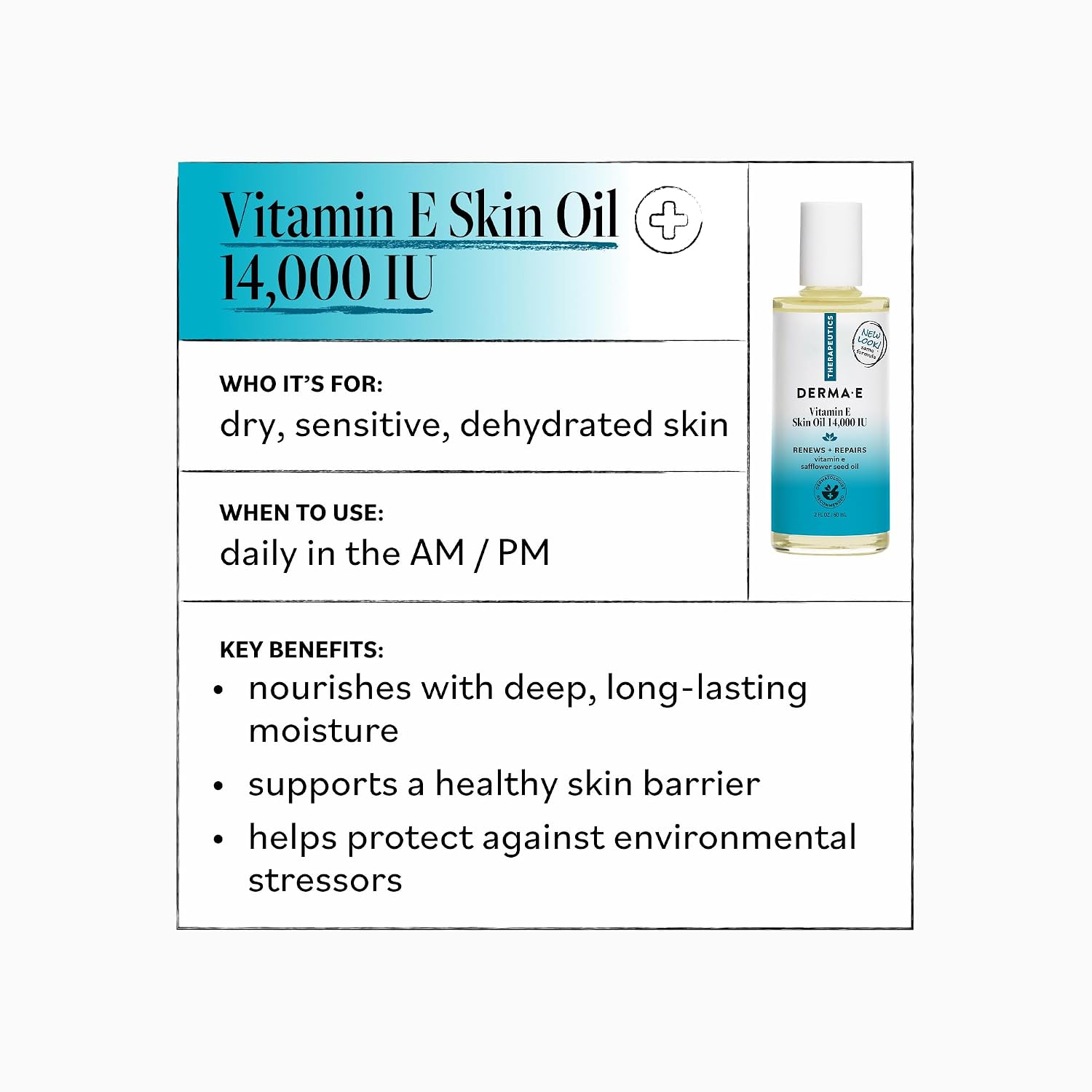 Derma E Vitamin E Skin Oil 14,000 IU with Safflower Oil - Hypoallergenic & Fragrance-Free - görsel 3