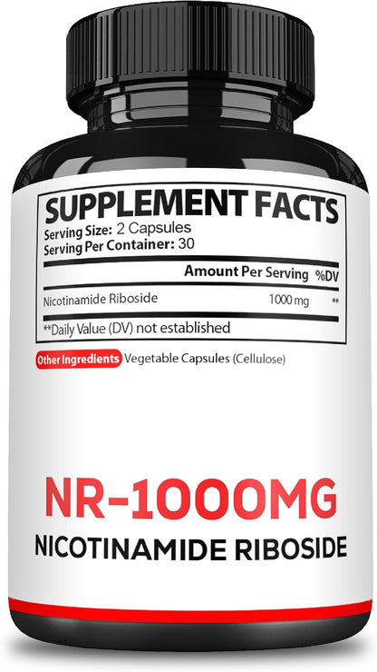 Satoomi NAD Nicotinamide Riboside - NR 1000mg Food Supplement - 60 Capsules for 30 Days