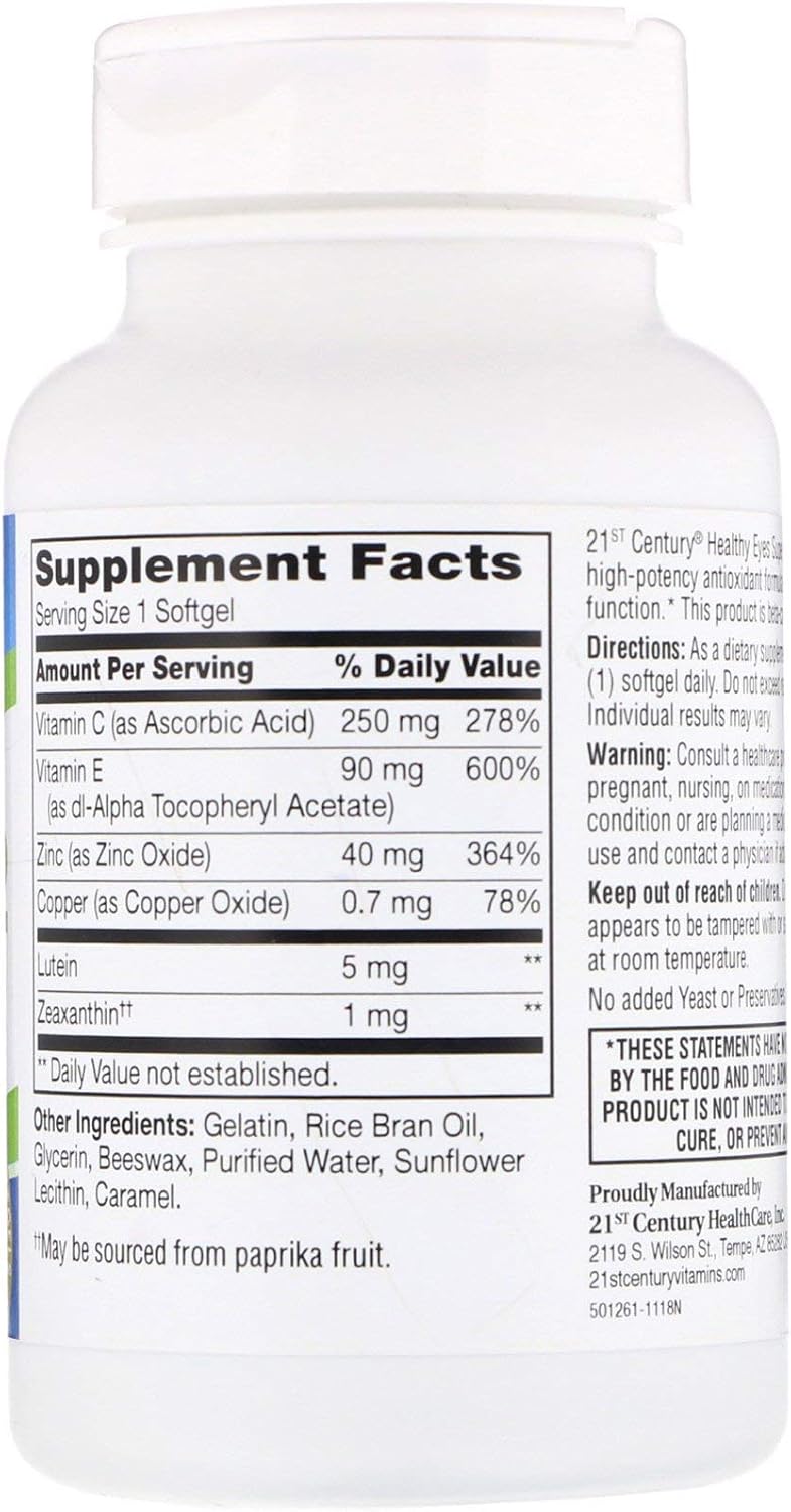 21st Century Healthy Eyes SuperVision2 Softgels, 120 Count (Pack of 2) - görsel 2