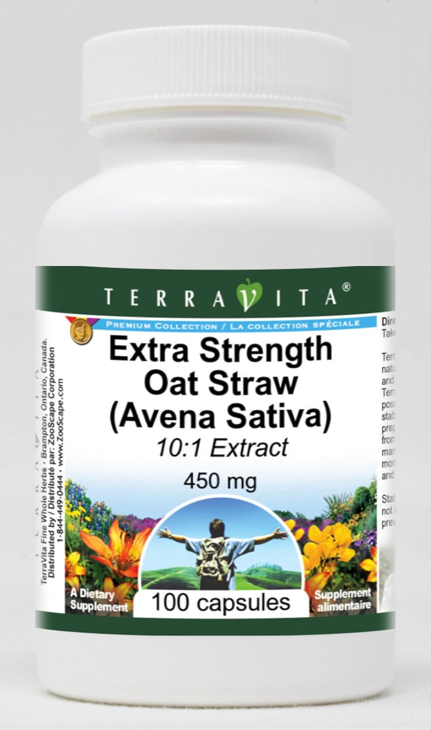 Extra Strength Oat Straw (Avena Sativa) 10:1 Extract - 450 mg, 100 Capsules - görsel 1