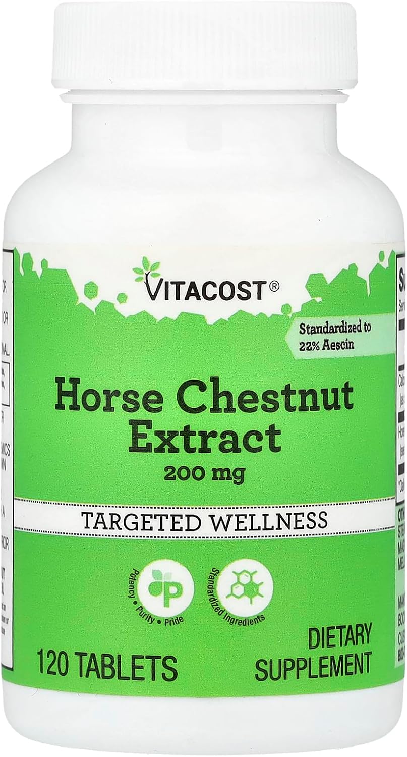 Vitacost Horse Chestnut – Sustained Release – 200 mg – 120 Tablets - görsel 1