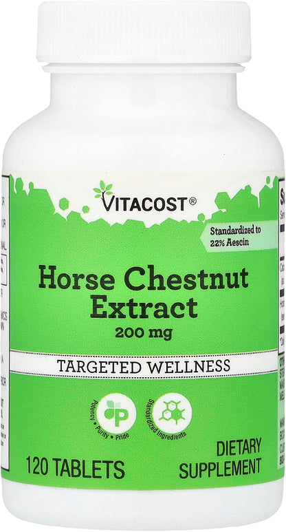 Vitacost Horse Chestnut – Sustained Release – 200 mg – 120 Tablets