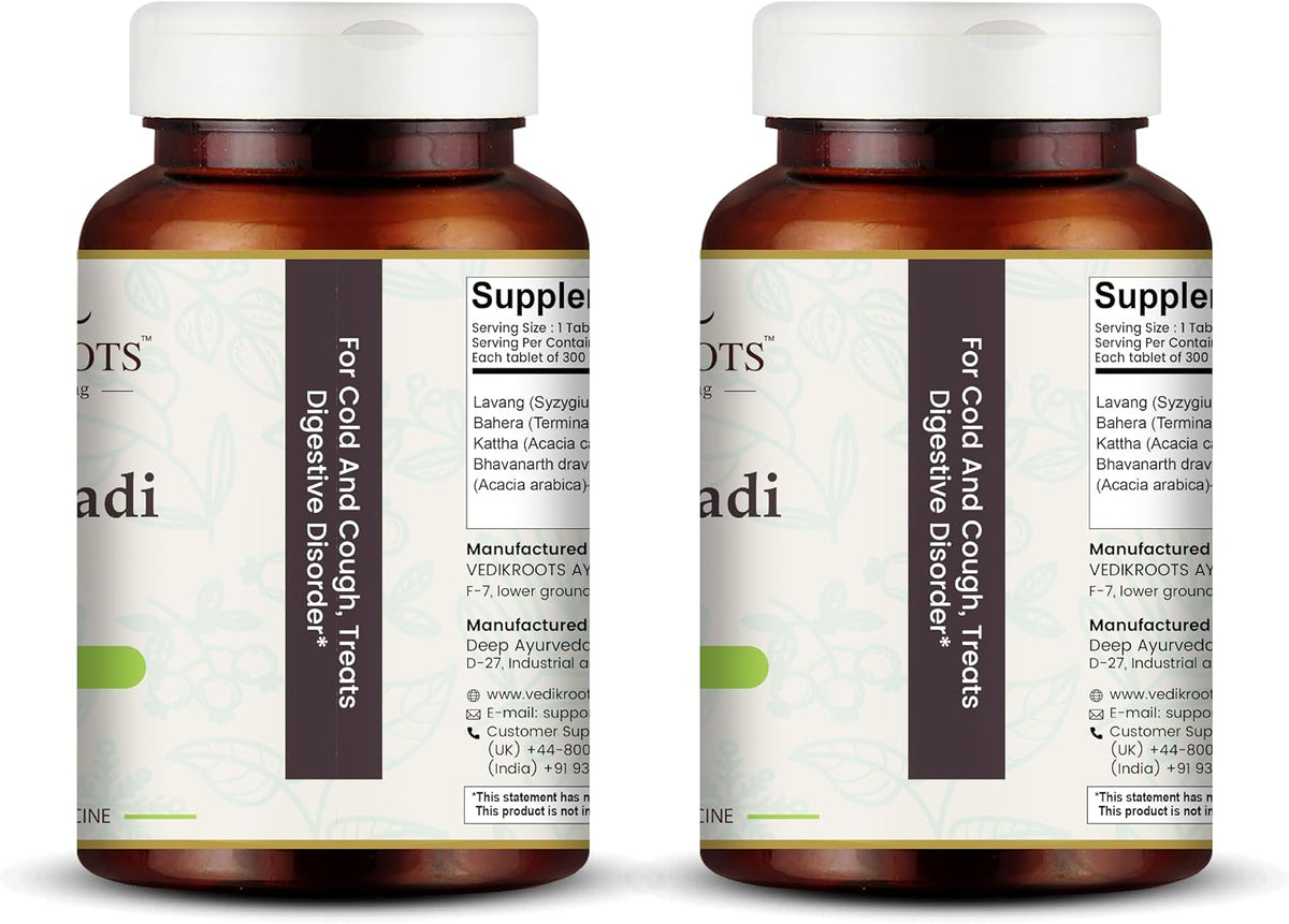 VEDIKROOTS Lavangadi Vati - Ayurvedic Respiratory & Digestive Support, 240 Tablets (Pack of 2) - görsel 3