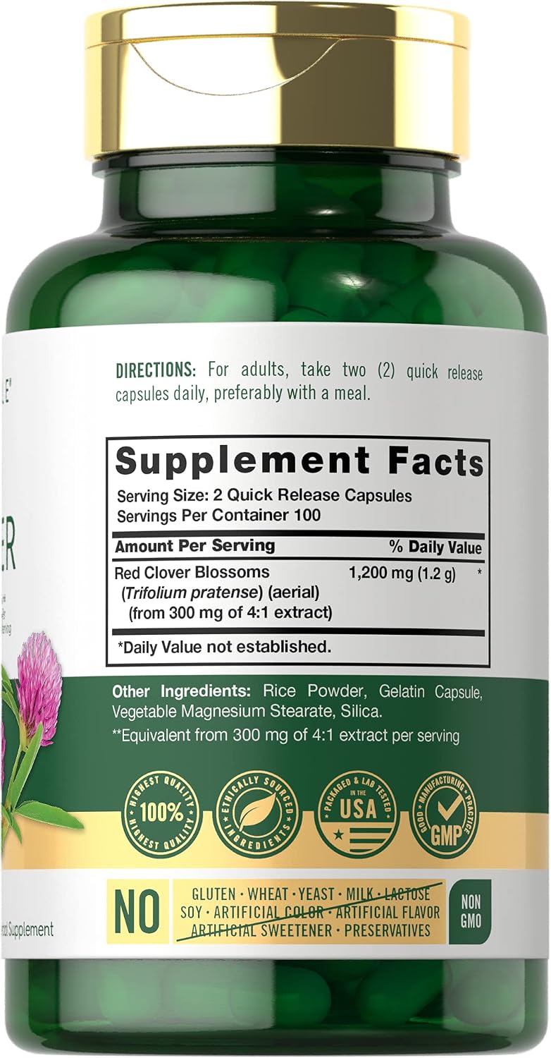 Carlyle Red Clover Capsules, 200 Count - görsel 2