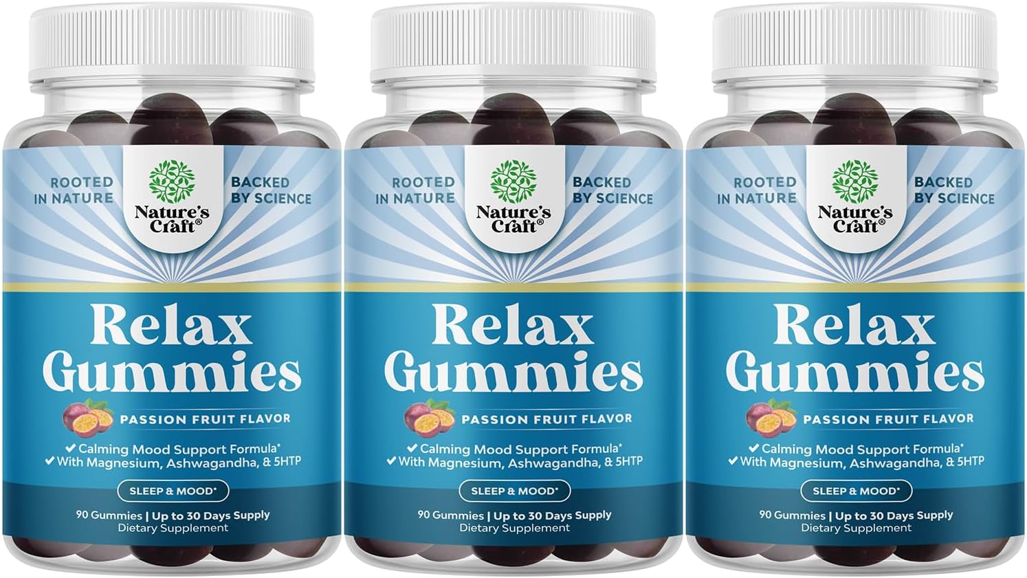 Natures Craft Calming Gummies for Adults with Ashwagandha and Magnesium - 270 Gummies - görsel 1