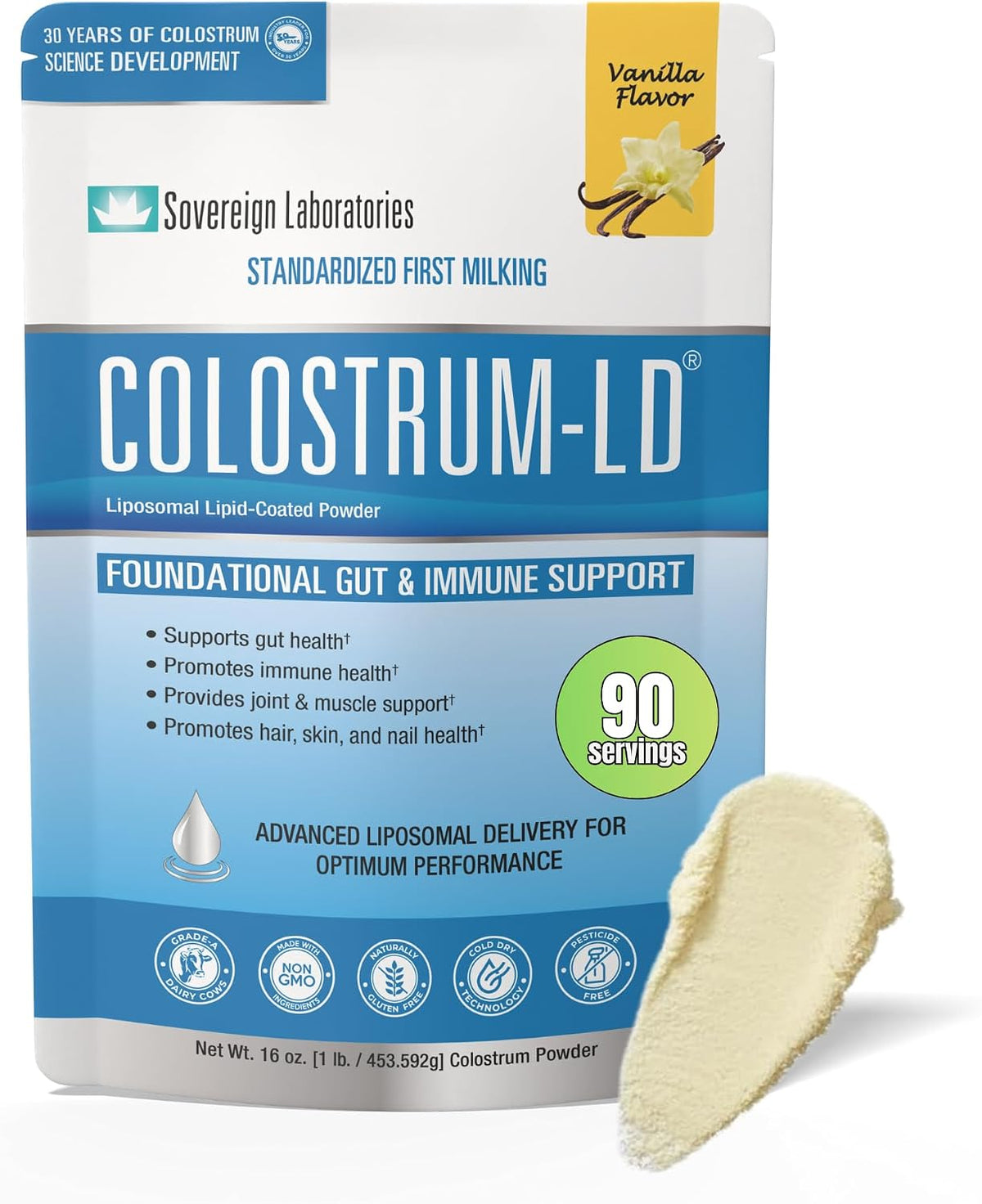 Colostrum-LD Powder, Natural Vanilla Flavour, 453g (16oz) - görsel 1