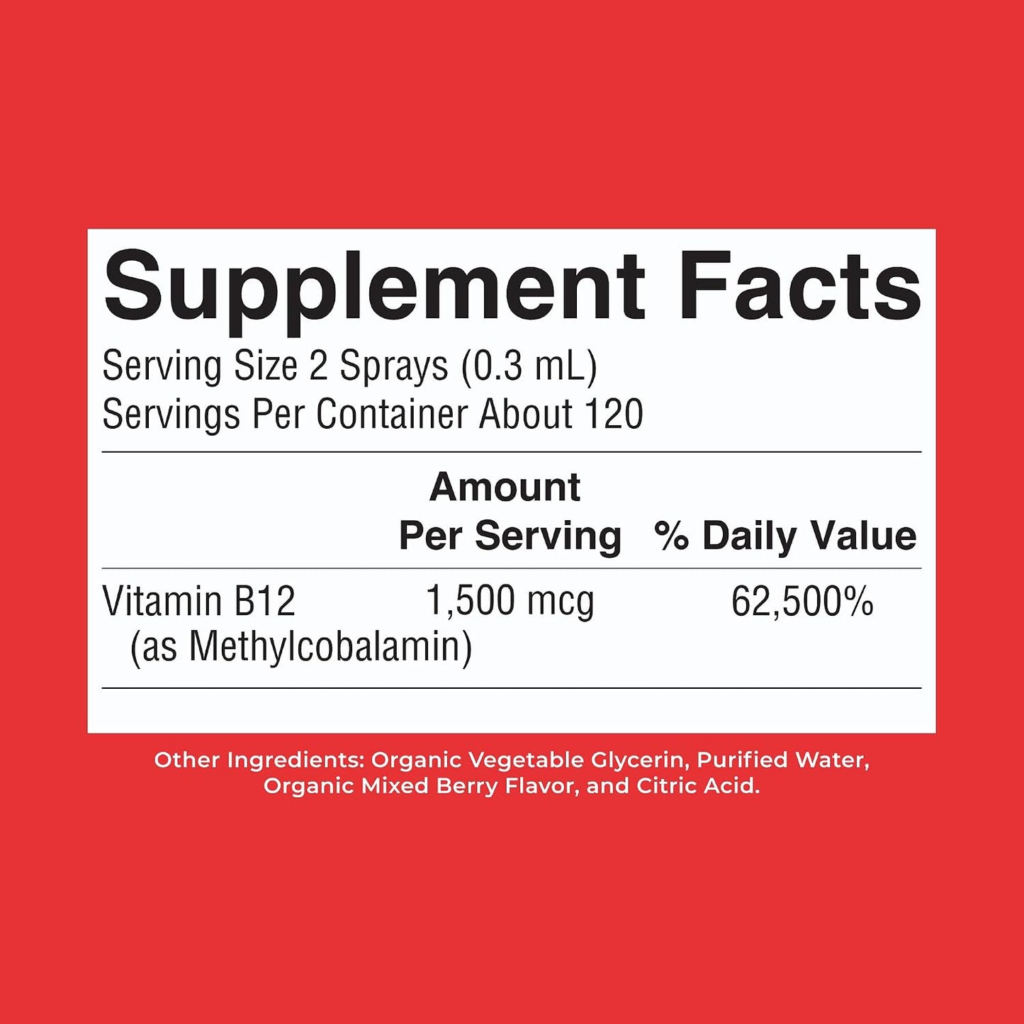 MaryRuth's Organic Methyl B12 Spray | 1,500 µg B12 Per Serving | Methylcobalamin | Energy Metabolism Support | Normal Nervous System Function | Vegan | Gluten-free | Sugar Free | 30 ml - görsel 9