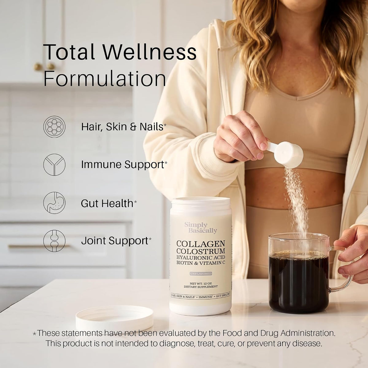 Simply Basically Bovine Colostrum Powder + Collagen Peptides - görsel 3