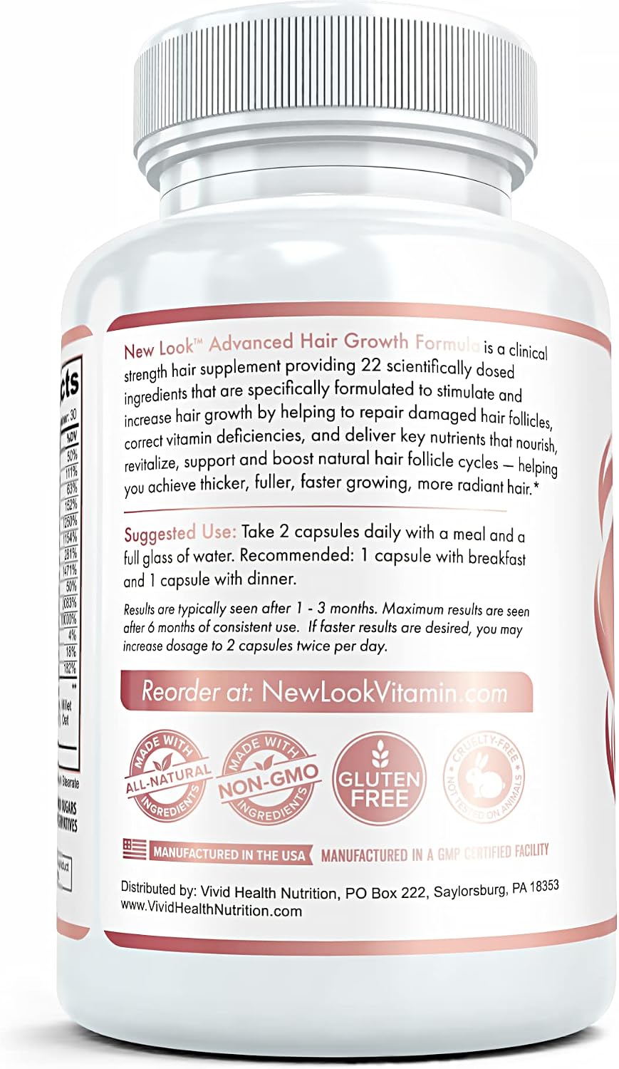 New Look Hair Growth Support Vitamins for Women and Men - görsel 8