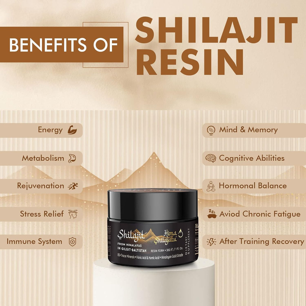 Hima Shilajatu Shilajit Purest Himalayan Organic Shilajit Resin - Gold Grade - görsel 3