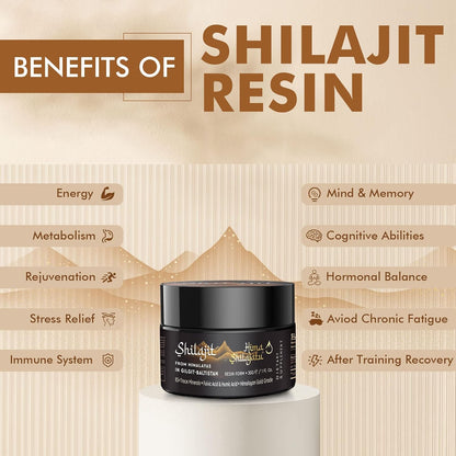 Hima Shilajatu Shilajit Purest Himalayan Organic Shilajit Resin - Gold Grade