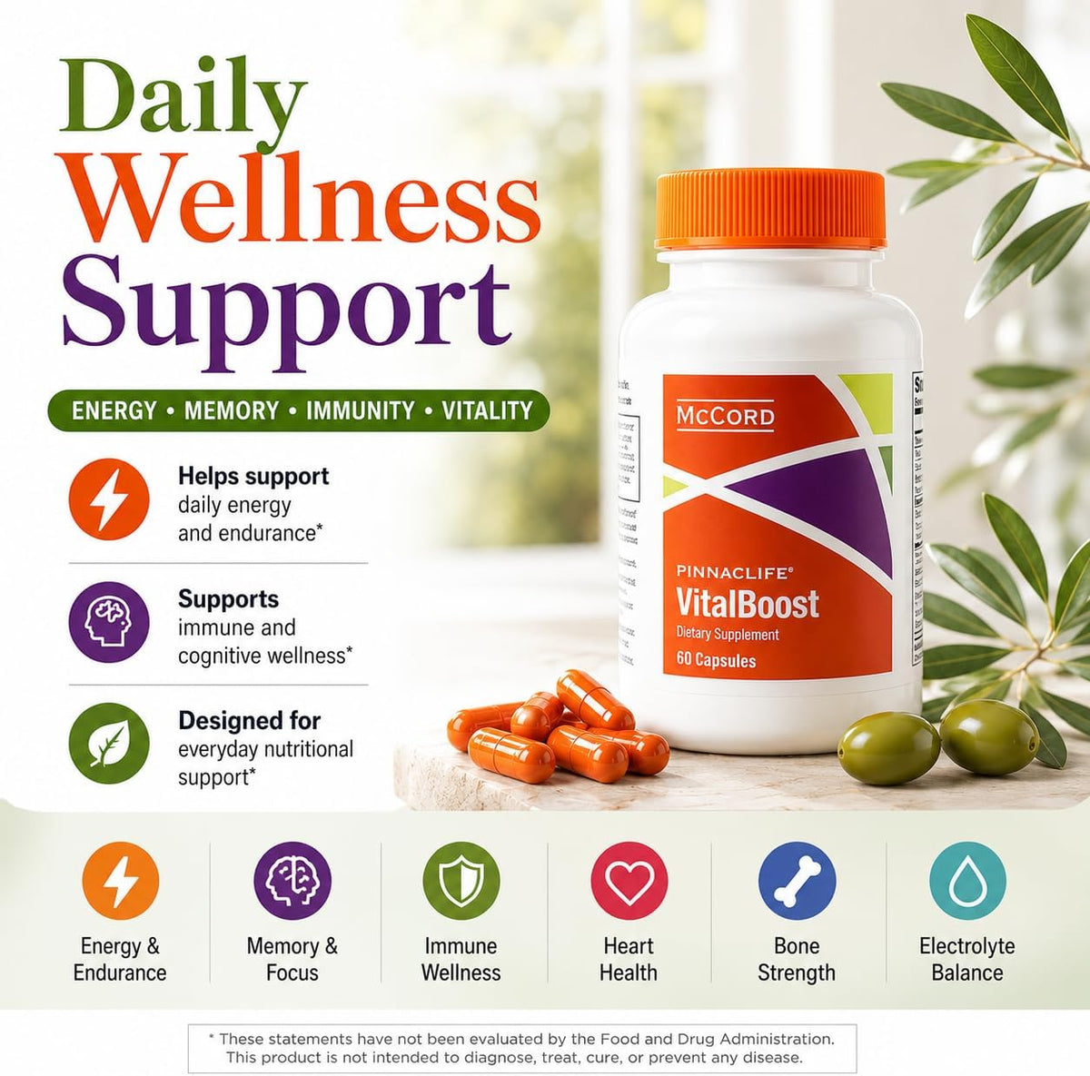 McCord VitalBoost Energy, Memory & Immunity Supplement - görsel 2