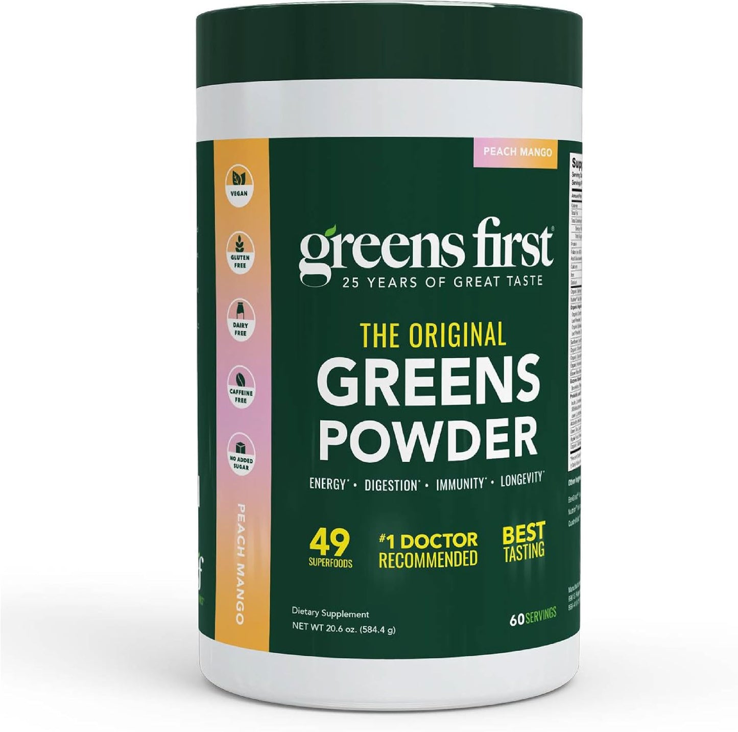 Greens First Original Greens Powder - 49 Superfoods, Organic Fruits & Vegetables, Prebiotics & Probiotics, Chocolate - 30 Servings - görsel 10