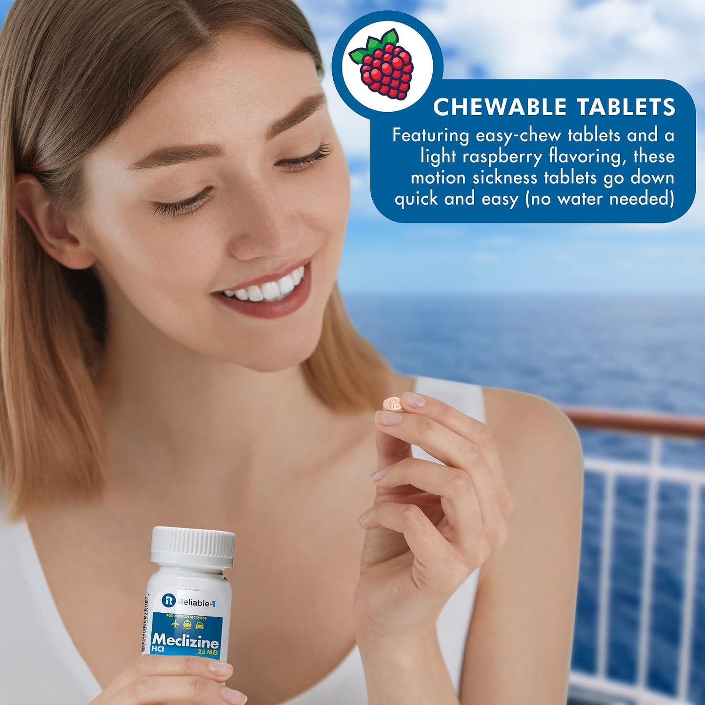 Reliable-1 Laboratories Meclizine Hydrochloride 25mg 100 Chewable Tablets - görsel 6