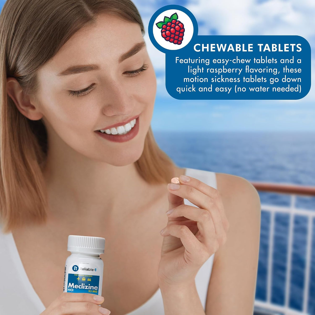 Reliable-1 Laboratories Meclizine Hydrochloride 25mg 100 Chewable Tablets - görsel 6