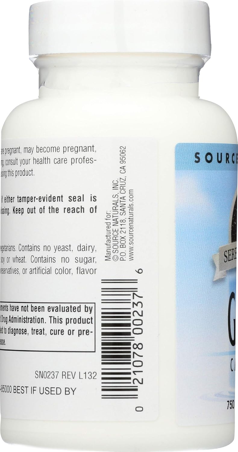 Source Naturals Serene Science GABA 750mg - 45 Tablets - görsel 5