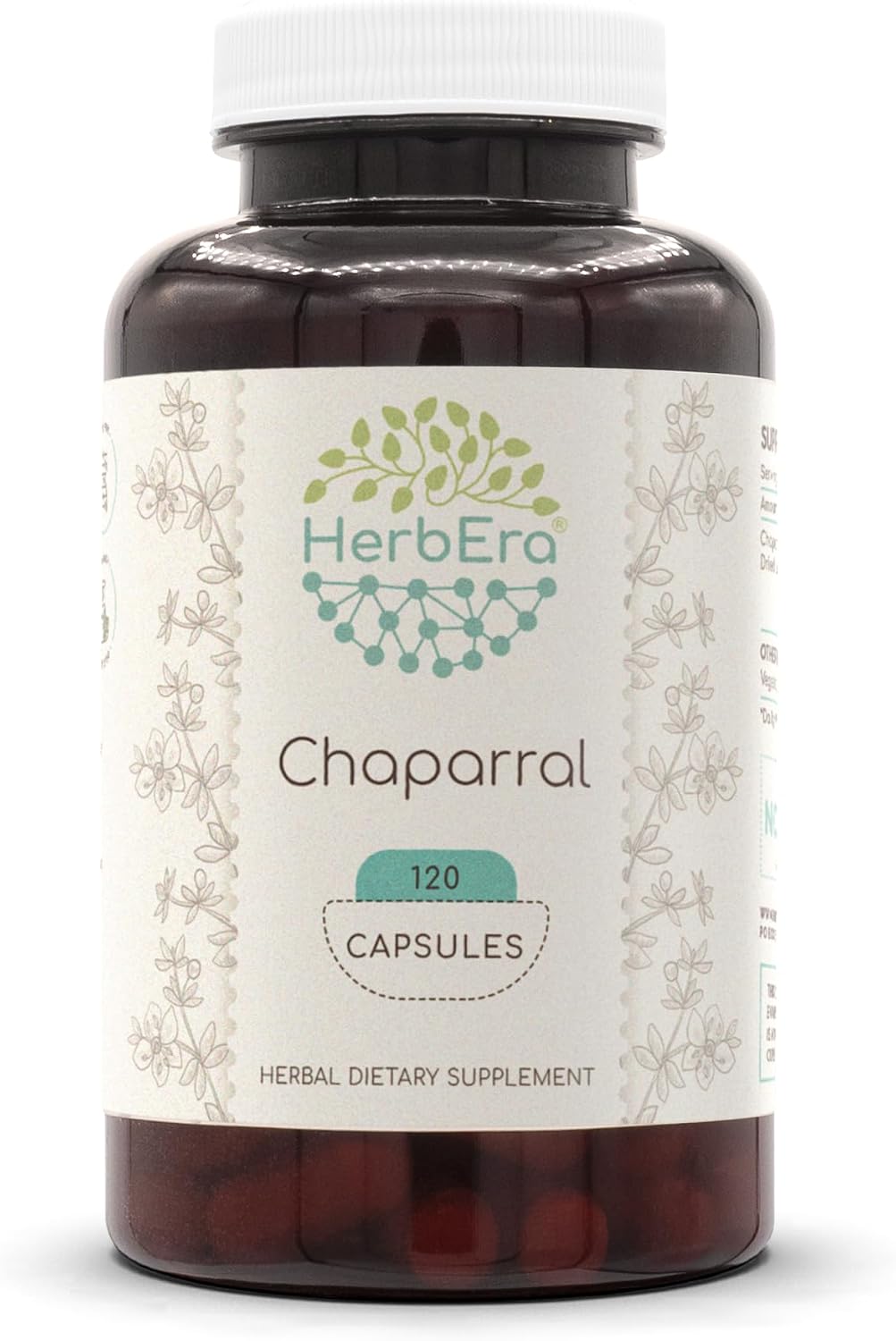 HerbEra Chaparral (Larrea tridentata) 500 mg - 120 Capsules - görsel 1