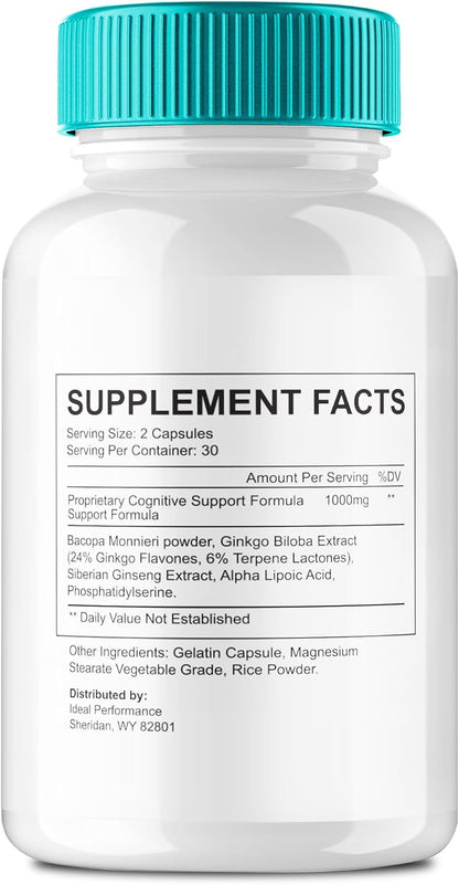 Tiworlde Memory Boost Capsules - Advanced Nootropic Food Supplement for Nerve and Brain Health