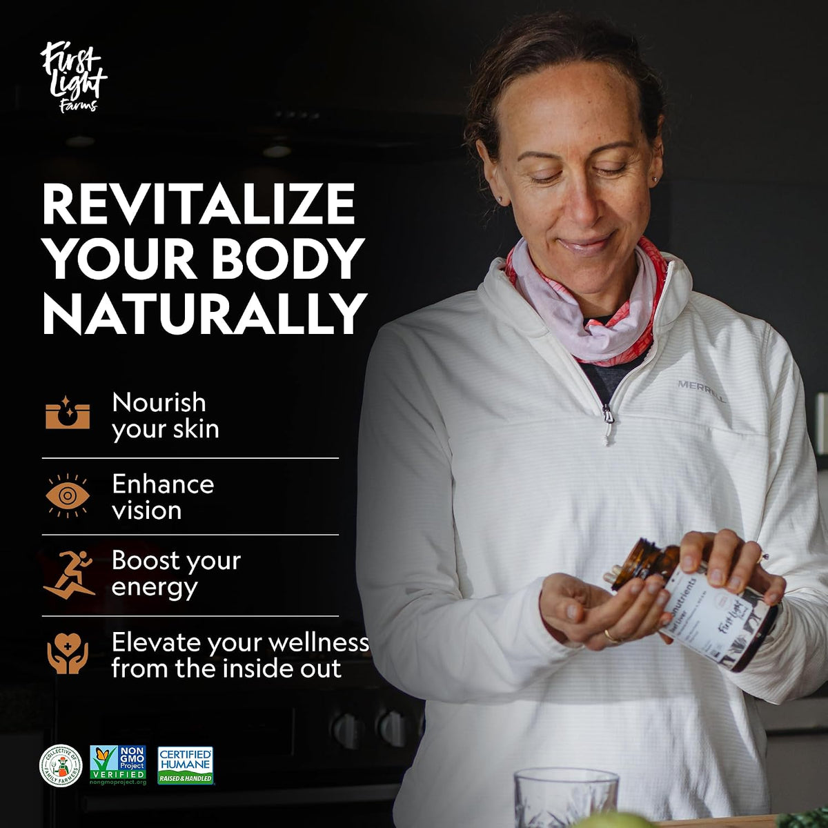 First Light Farms Grass-Fed Beef Liver Capsules - Freeze-Dried, 180 Capsules - görsel 5