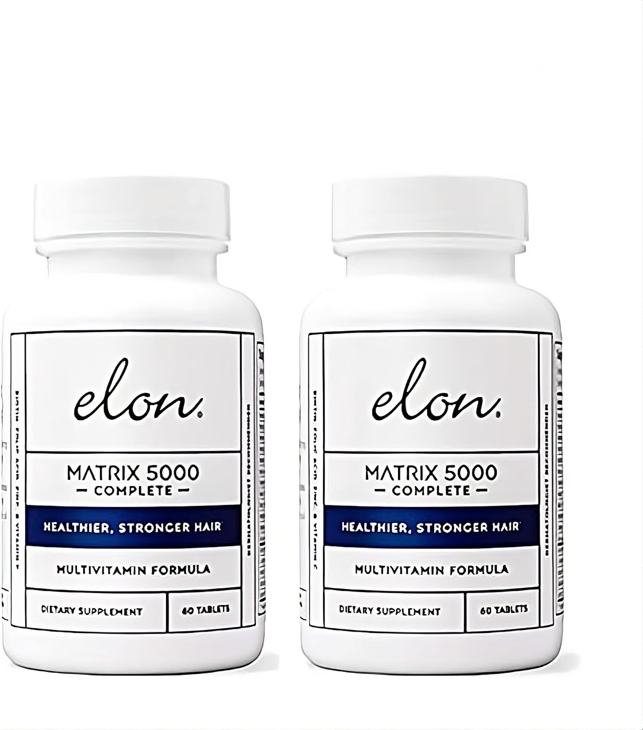 Elon Matrix 5000 Complete Multivitamin – Skin, Hair and Nail Growth Vitamins with Biotin 5000mcg, 120 Tablets (Pack of 2) - görsel 1