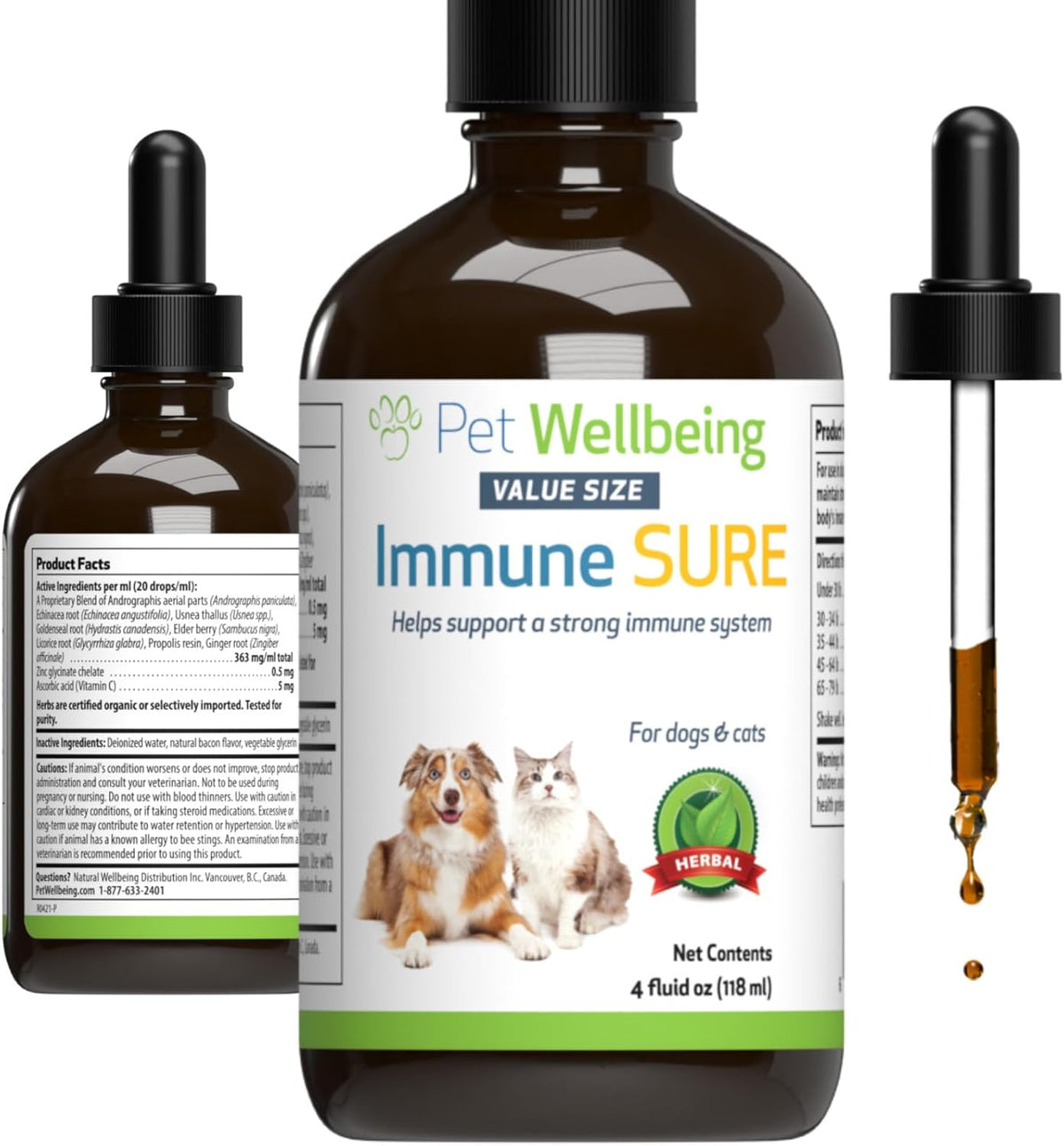 Pet Wellbeing Immune Sure for Dogs - Herbal Supplement 59 ml - görsel 5